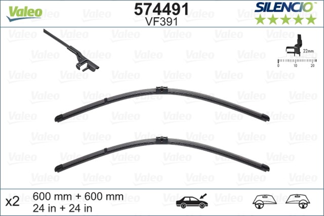 SILECEK SUPURGESI TAKIMI 600MM / 600MM MERCEDES E - CLASS W212 S212