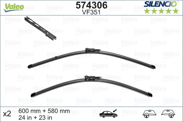 SILECEK SUPURGESI 600/580MM SWF BMW E60