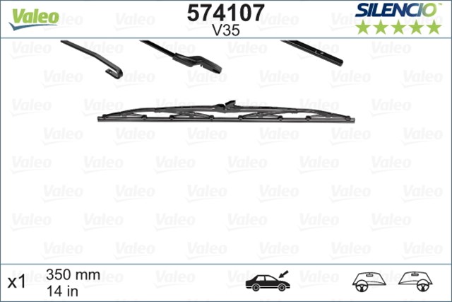 SILECEK SILENCIO 35 CM X1 V35 ARKA GOLF IV - FOCUS BMW E61 KALOS MATIZ BERLIG VITO KNG IBIZA YARIS