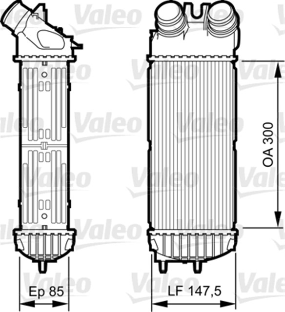 TURBO RADYATORU INTERCOOLER PARTNER 05 BERLINGO 05 XSARA PICASSO 04 1.6HDI DV6BTED4 300X147.5