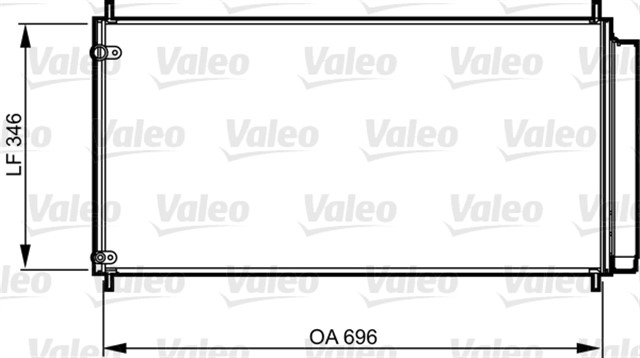KLIMA KONDENSERI KURUTUCU ILE AURIS - COROLLA 07 VERSO 09 2.0 - 2.2D - 4D 1ADFTV - DCR 696X346X16