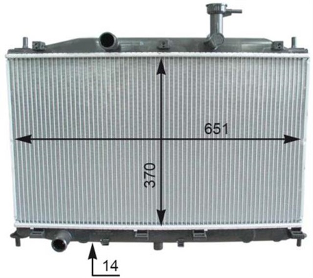 RADYATOR ACCENT ERA 06 1.4 - 1.6 MEK AC 648X375X16