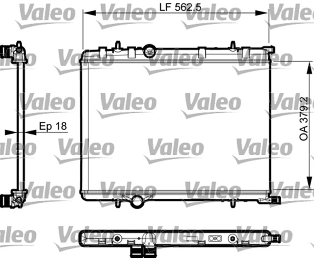 RADYATOR P307 00 P308 - PARTNER TEPEE - BERLINGO 08 C4 04 XSARA 97 - 05 MEK AC / - 562.5X379.2X18