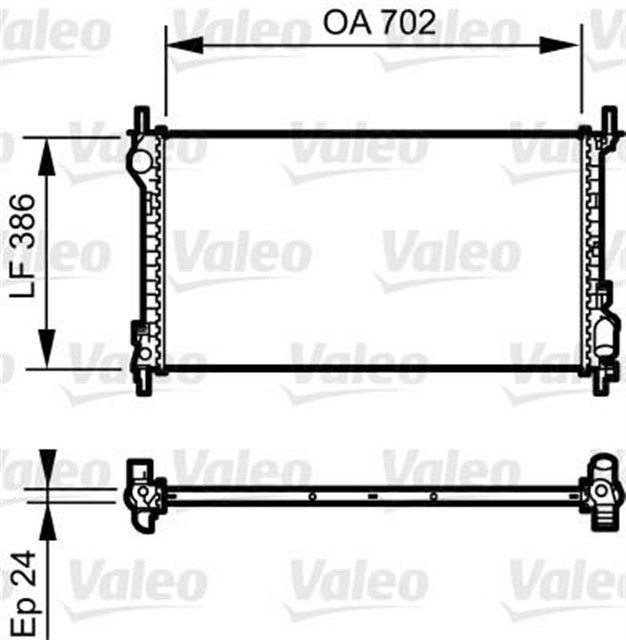 RADYATOR TRANSI CONNECT - TOURNEO CONNECT 1.8 16V - DI - TDCI 02 - 06 ACXMEK 702X386X24