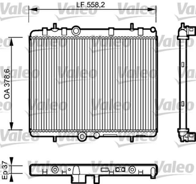 RADYATOR 407 04 C5 08 XSARA 01 - 05 2.0 16V - 2.0HDI AC OTOM 558.2X378.6X37