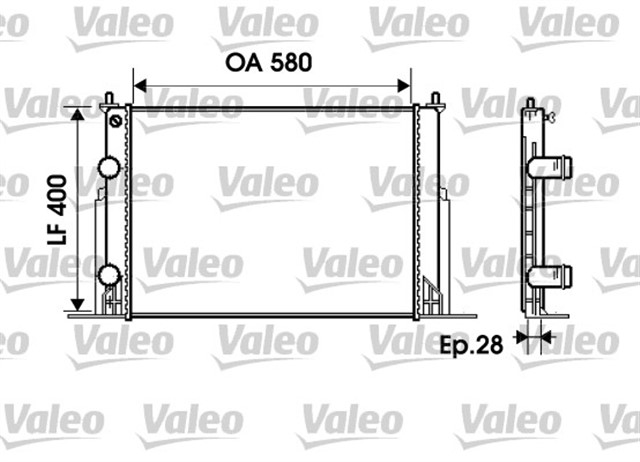 RADYATOR STILO 1.4 16V - 1.6 16V - 1.8 16V - 1.9JTD - 1.9DMTJ 01 192B2.000 KLIMASIZ MEK 580X400X34