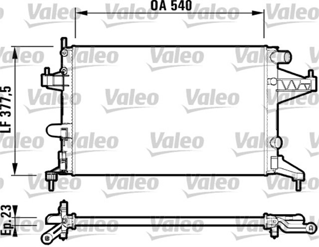 SU RADYATOR CORSA C - COMBO C 1.7 Y17DT - Y17DTL AC KLIMASIZ MEK 540X375X26