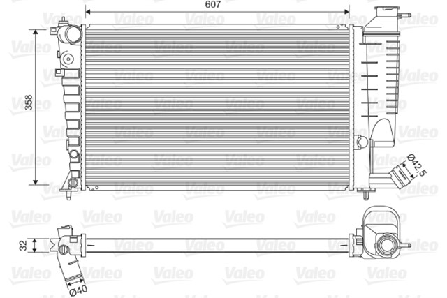 RADYATOR PEJO XSARA 1.6 1.8 2.0 97 - 00 306 1.6 1.8 2.0 94 - 02