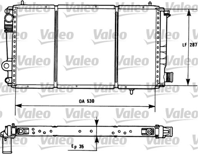 RADYATOR C15 00 - 05 1.9D KLIMASIZ MEK 530X287X35