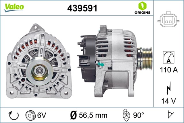 ALTERNATOR 110A KNG 1.6 16V 08 MGN II 1.4 16V 02 1.6 05 SCENIC II 1.4 03 1.6 16V 07 K4M AC