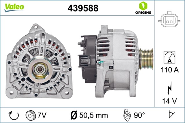 ALTERNATOR 110A MGN II - SCENIC II 1.9 DCI 05 - 08 F9Q.8.03/F AC