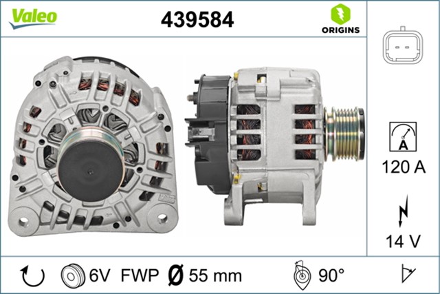 ALTERNATOR 14V 125A CLIO II - KNG - LOGAN 1.5DCI