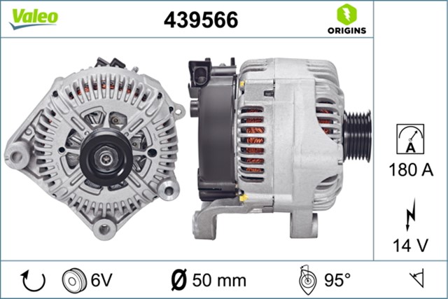 ALTERNATOR 14V 180A BMW 5 E60 - E61 545I - 540I - 550I - BMW 6 E63 - E64 650I - BMW 7 E65 - E66 - E67