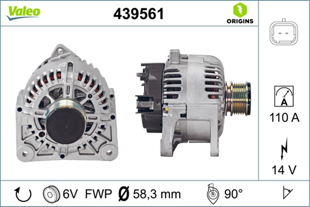 ALTERNATOR 14V 110A CLIO II - KNG - MGN II - SCENIC II - LOGAN 1.5DCI