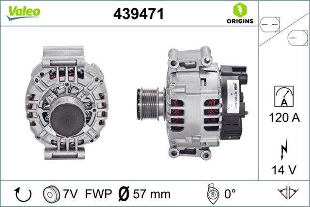 ALTERNATOR 14V 120A MERCEDES W203 S203 CL203 C209 A209 W211 R171
