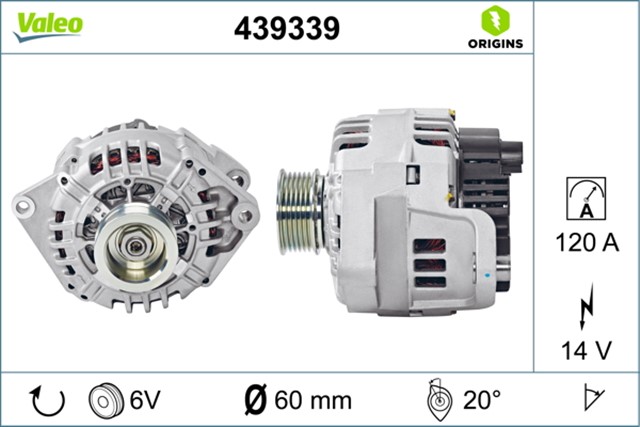 ALTERNATOR 14V 120A DUCATO - BOXER - JUMPER 2.8 JTD - HDI