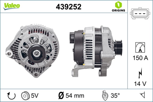 ALTERNATOR 14V 150A OMEGA B 2.5 TDI 01 - 03 - BMW 330D - 520D - 525D - 530D - 730D - X5 3.0D