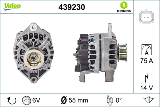 X ALTERNATOR 75A KNG 1.9 - CLIO II - MGN I - SCENIC I 1.9 DTI