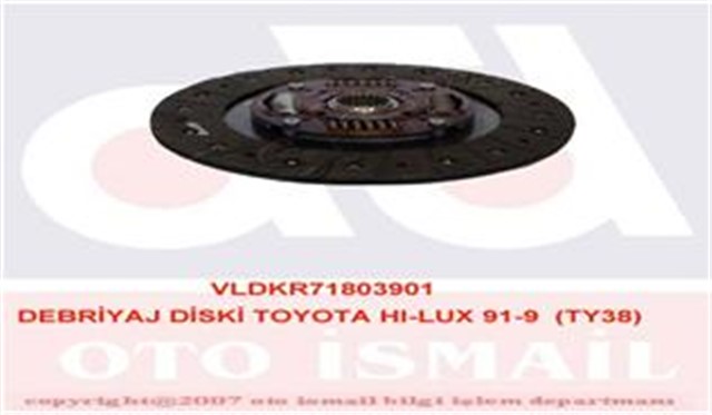 DEBRIYAJ DISKI TOYOTA HI - LUX 88 - 92 2L TY38