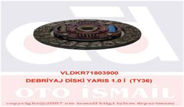 X DEBRIYAJ DISKI YARIS 1.0 I TY36