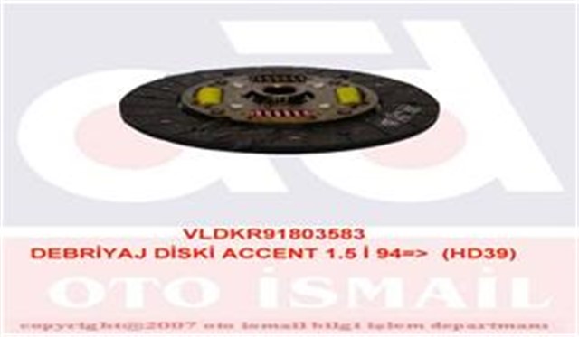 DEBRIYAJ DISKI ACCENT 1.5 I 94 HD39