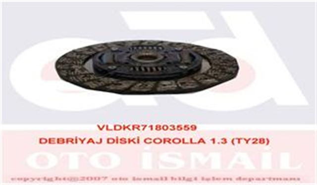 DEBRIYAJ DISKI COROLLA 1.3 TY28