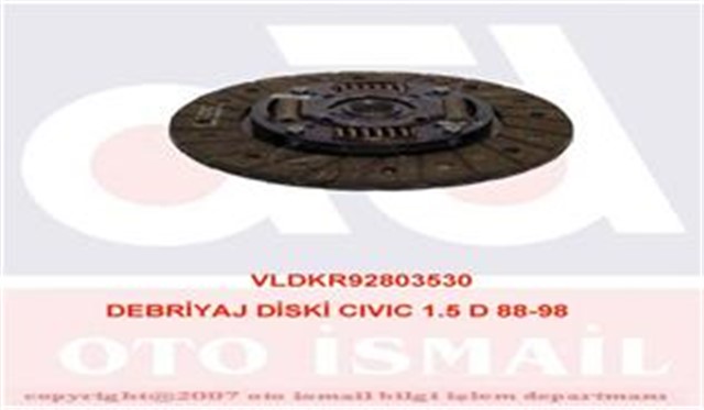 DEBRIYAJ DISKI CIVIC 1.5 D 88 - 98 D15B HA08