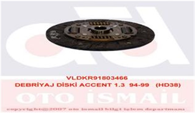 X DEBRIYAJ DISKI ACCENT 1.3 94 - 99 HD38
