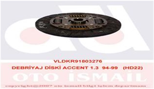 X DEBRIYAJ DISKI ACCENT 1.3 94 - 99 HD22
