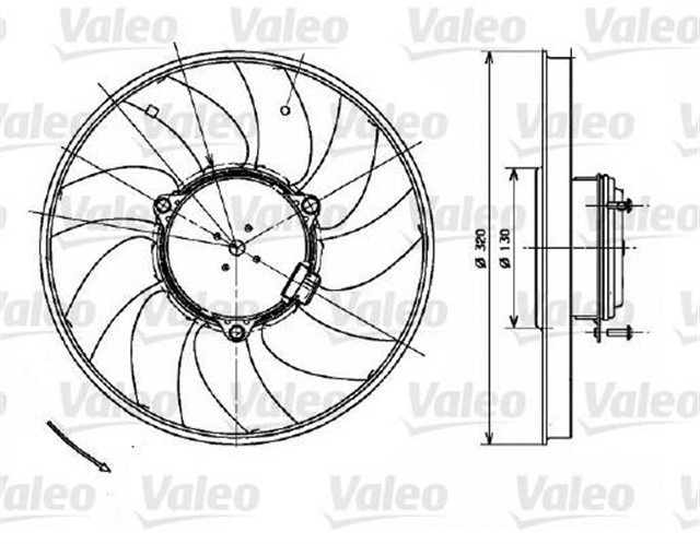 FAN MOTORU VW CRAFTER 2.0TDI 11 - 16 2.5TDI 06 - 13