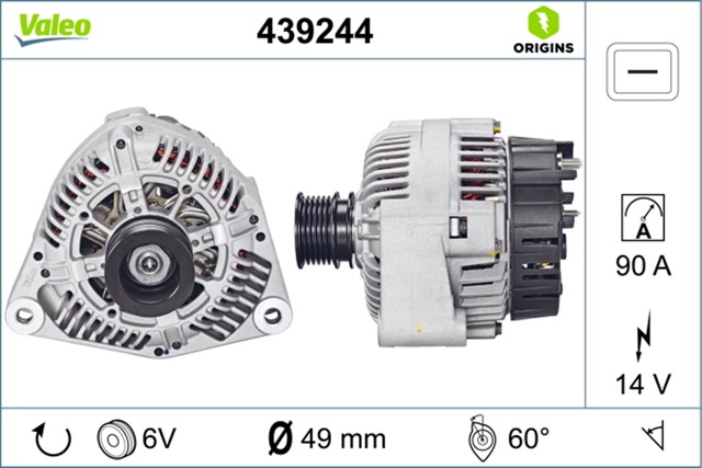 ALTERNATOR 14V 90A MERCEDES W124 W202 W210 W163