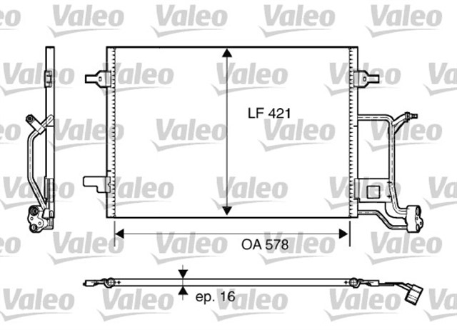 KONDENSER AUDI A4 / VW PASSAT 97 - 00