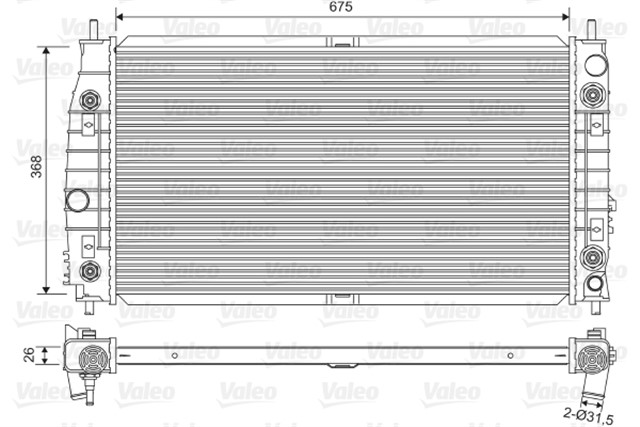 RADYATOR CHRYSLER 300M 2.2