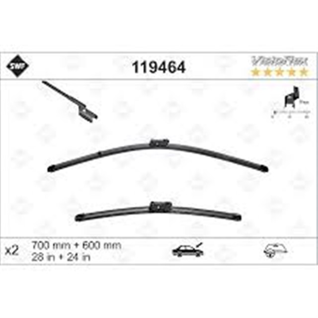 SWF VISIOFLEX FLAT BLADE X2 700 600 MM OPEL ASTRA K