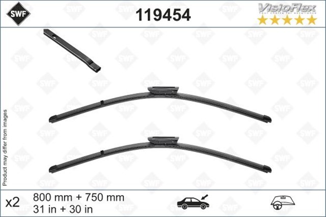 SWF VISIOFLEX FLAT BLADE X2 800 750 MM CITROEN C4 PICASSO 08 - 