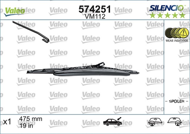 VALEO SILENCIO VM112 X1 475 MM VW POLO III ST