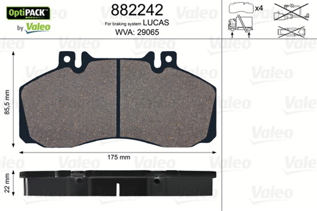 DISK FREN BALATASI OPTIPACK RENAULT MIDLINER SENSORSUZ
