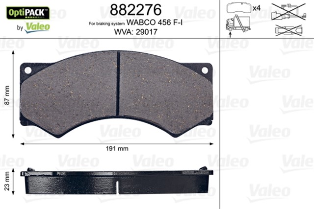 DISK FREN BALATASI OPTIPACK IVECO ZETA / DAF 45