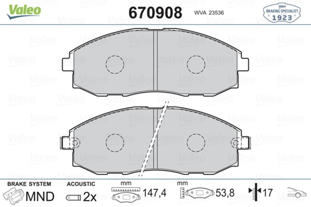 ON BALATA STAREX 2.4I - 2.5D 97 2.4I - 2.5TCI - 2.5 CRDI 98 H1 2.4 MPI 4WD - 2.5 D/TD - 2.5 TCI - 2.5 CRDI 9