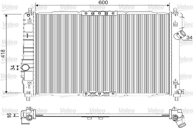 RADYATOR CHEVROLET AVEO 1.2