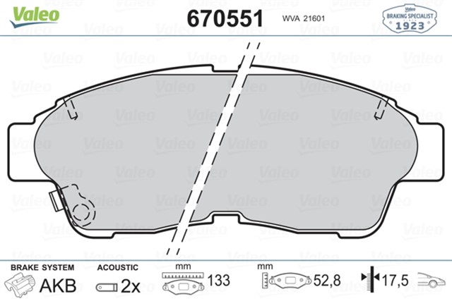 ON BALATA COROLLA 92 - 97 CARINA 93 - 97 RAV4 2.0 94 - 00 CAMRY 2.2 92 - 01