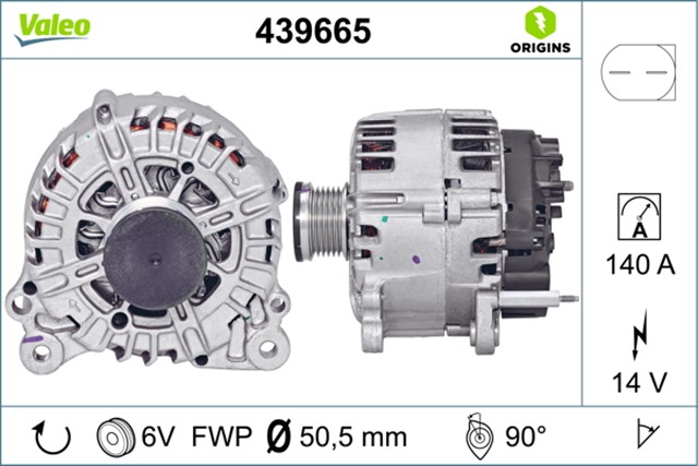 ALTERNATOR VW GOLF 1.4TSI TG14C027 ALTERNATOR BINEK