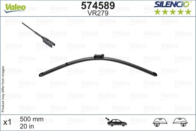 VALEO SILENCIO X - TRM FLAT BLADE VR279 X1 500 MM ARKA OPEL INSIGNIA B GRAND SPORT 04.2017