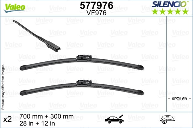 VALEO SILENCIO X - TRM FLAT BLADE VF976 X2 700 300 MM ON RENAULT CLIO V 06.2019