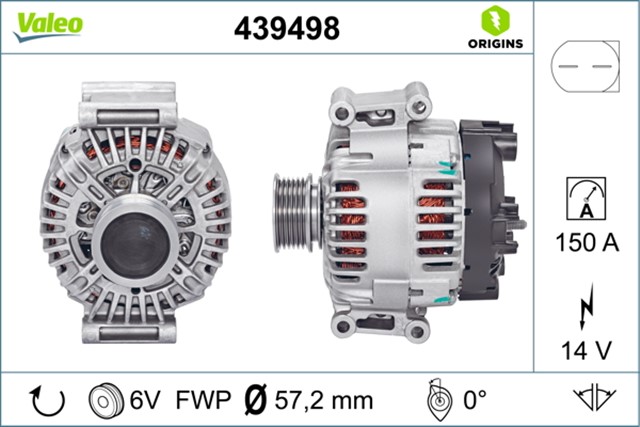 ALTERNATOR AUDI A4 2.0L 2005 - 09 06B903016Q - 06B903016QX - 06D903016X