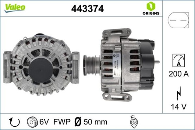 ALTERNATOR 14V 200A MERCEDES W639 B906