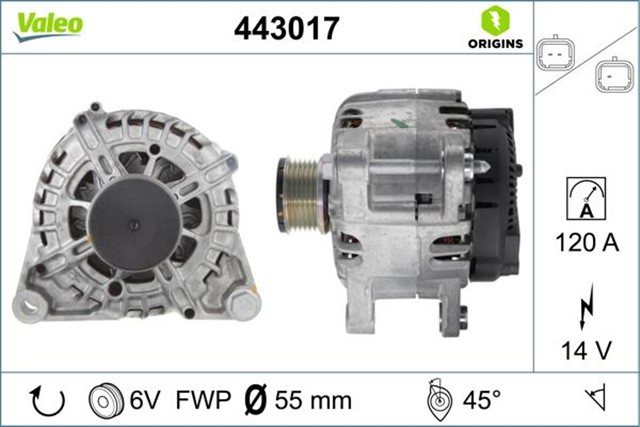 ALTERNATOR PSA 1.2 LT 120 A