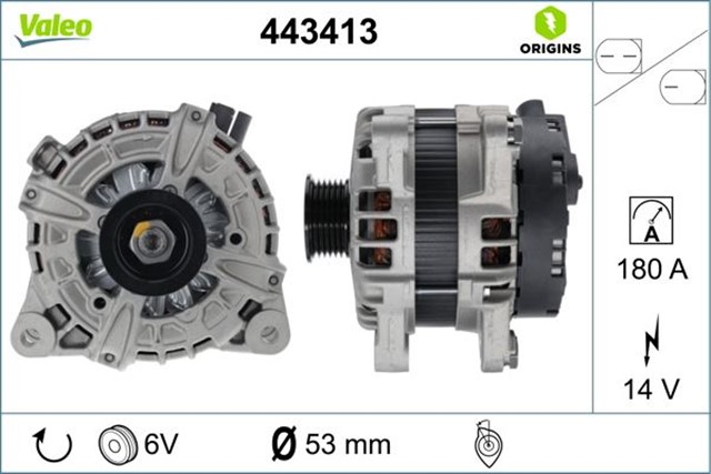 ALTERNATOR 180 A 14 V DEFENDER L663 RANGE ROVER EVOQUE L551 L538 R.R VELAR L560 JAGUAR E - PACE X540 F - PACE X761 XE X760 XF II X260 XF SPORTBRAKE X260