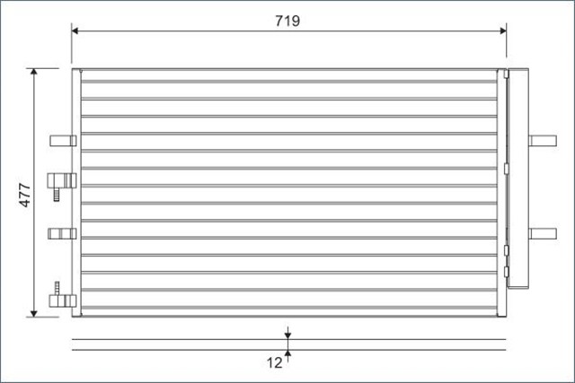 KLIMA RADYATORU KONDENSERI TRANSIT CUSTOM V362 12 TRANSIT V363 14 2.2 TDCI 717X467 AL AL