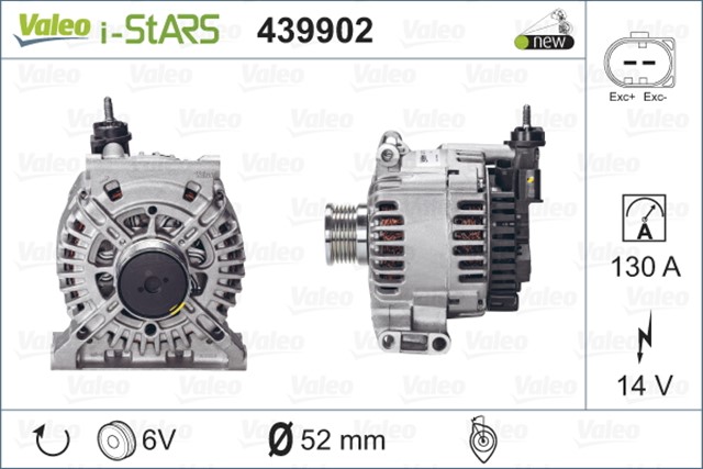 ALTERNATOR MERCEDES A - B 1.5 - 1.7 STOP START